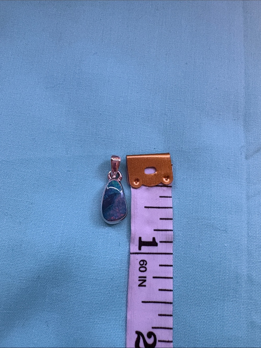 Treated Australian Opal 925 Sterling Silver Pendant - Picture 7 of 7